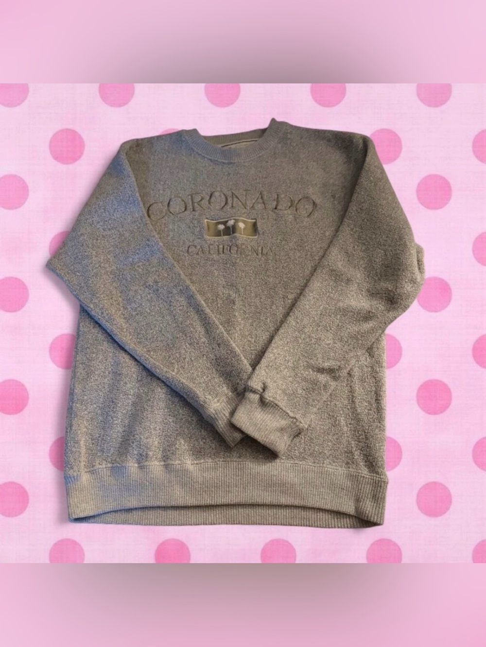 Coronado California Embroidered Crewneck Sweatshirt - Gray